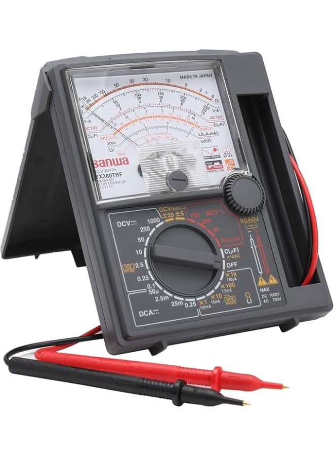 SANWA YX360TRF Analog Multimeter – Professional Japanese Analog Tester for Voltage, Current, Resistance & Continuity – High Accuracy Durable Electrical Measuring Meter - Image 4